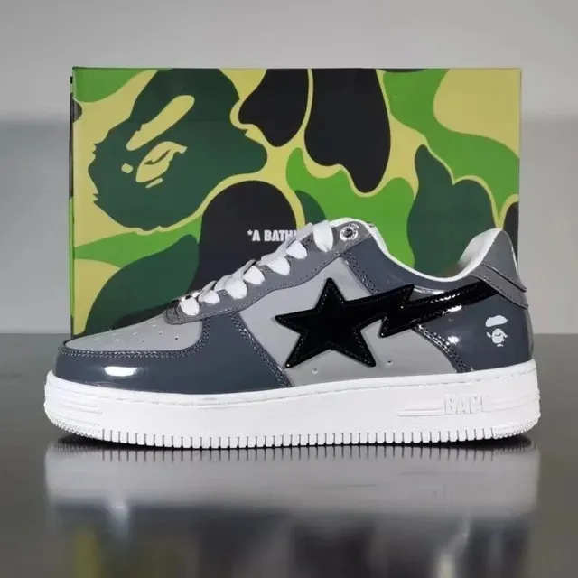 BAPE Shark Low Grey Camo