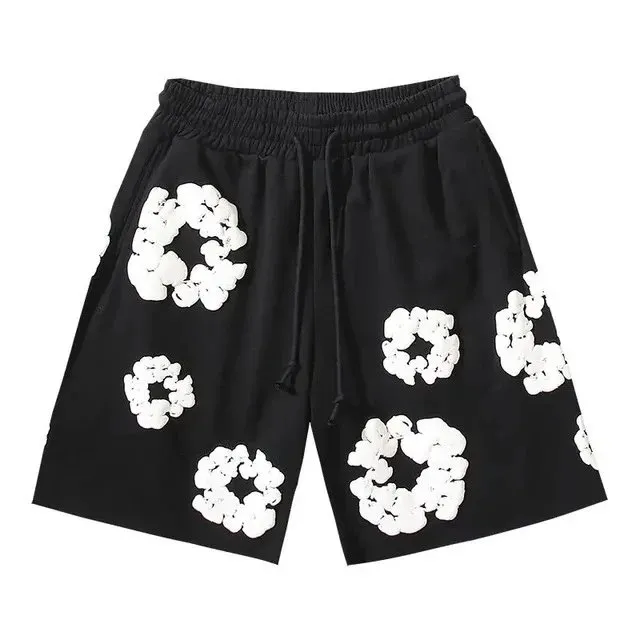 Balenciaga Flower-Print Shorts Abstract Floral