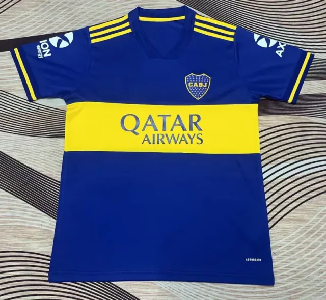 Adidas Boca Juniors Home Jersey Qatar Airways Sponsor