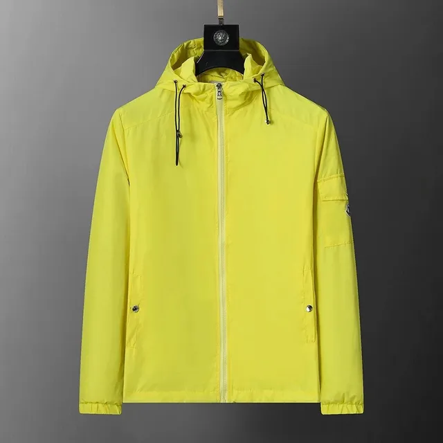 Moncler Hooded Windbreaker Bright Yellow