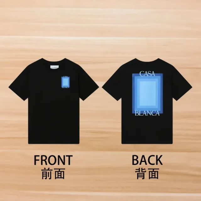 No. 35 front and rear models - gradient stacked logo black
