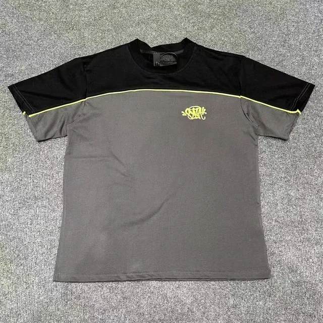 Sp5der Short-Sleeve T-Shirt Color-Block with Logo