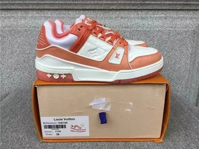 Louis Vuitton LV Trainer Pink and White