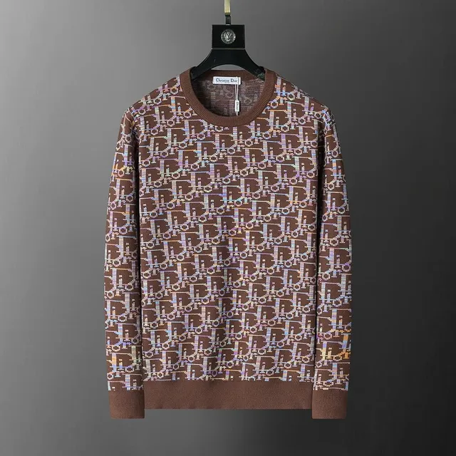 Dior Knit Sweater Oblique Logo Pattern
