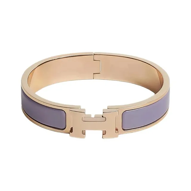 Hermès Clic H Bracelet Lilac Enamel
