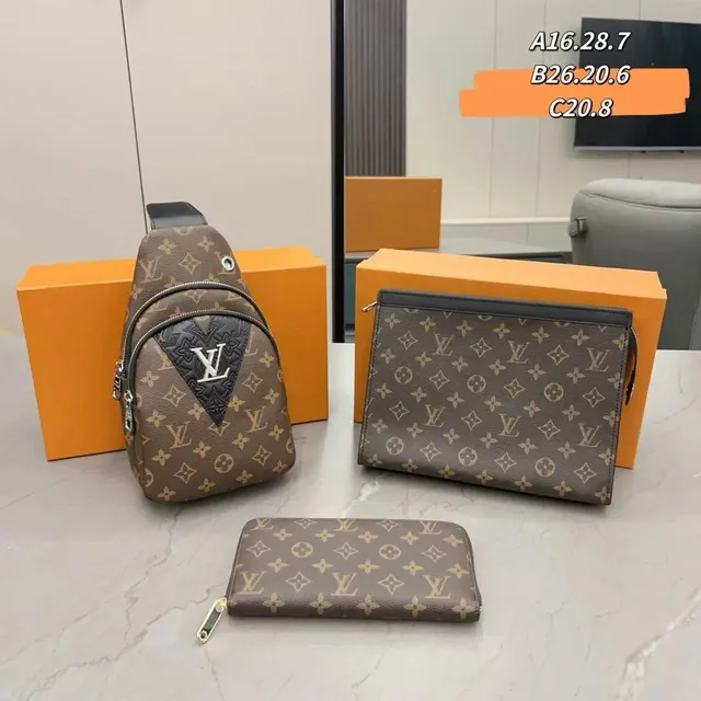 Louis Vuitton Monogram Canvas Set Classic Brown