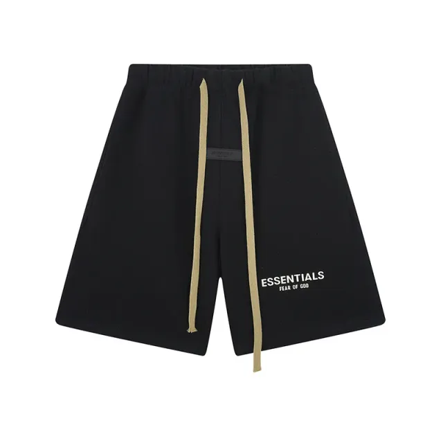 Fear of God Essentials Essentials Shorts Black with Beige Drawstring