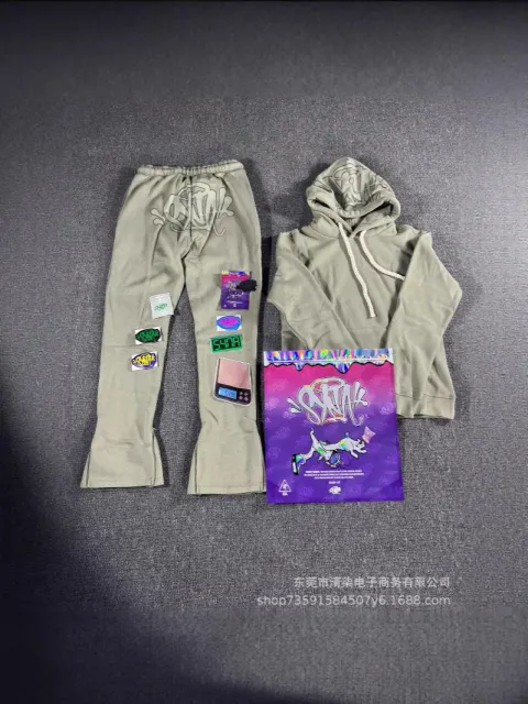 Syna World Hoodie and Joggers Set Graffiti Patch