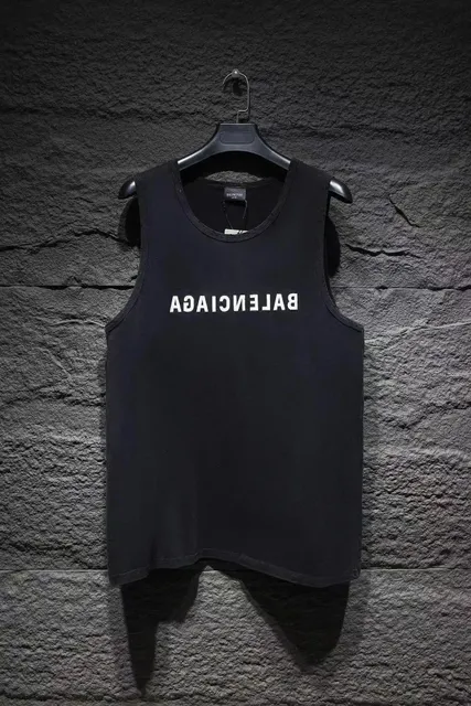 Balenciaga Logo Tank Top Inverted Logo