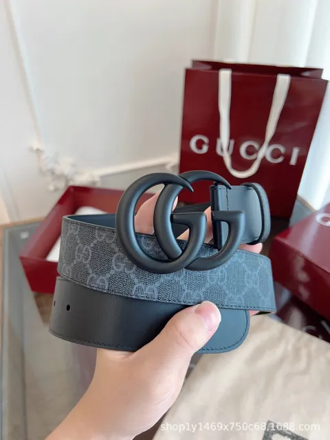 Gucci Horsebit Belt GG Monogram Canvas