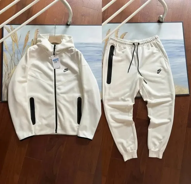 Nike Tech Fleece Hoodie and Joggers Off-White