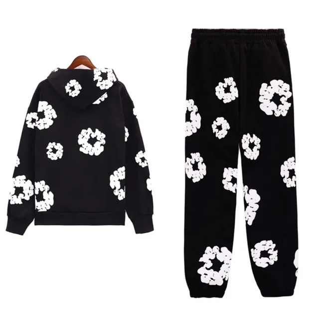 Hoodie and Jogger Set Floral Print
