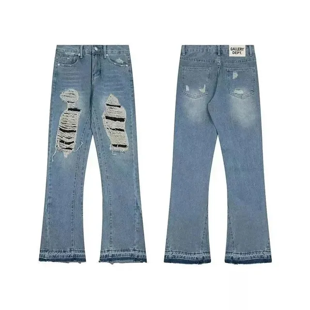 Distressed Flare Jeans Gallery Dept. Signature Ripped