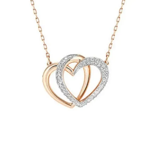 Tiffany & Co. Double Heart Pendant Pavé Diamond