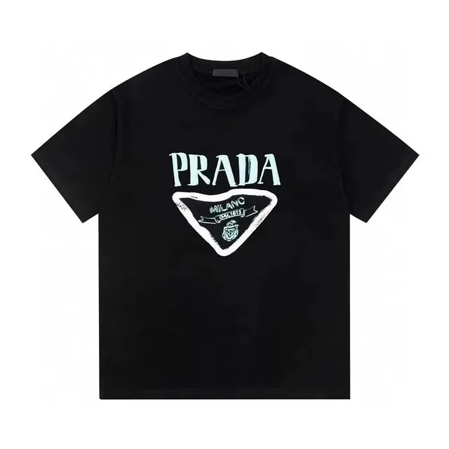 Prada Logo T-Shirt Triangular Logo Print
