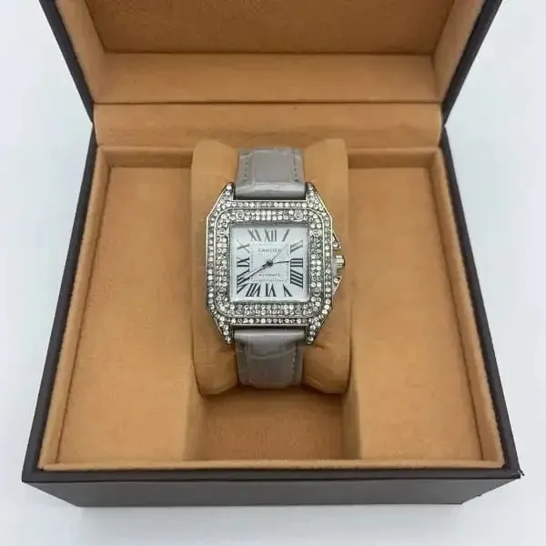 Cartier Santos-Dumont Diamond-Encrusted