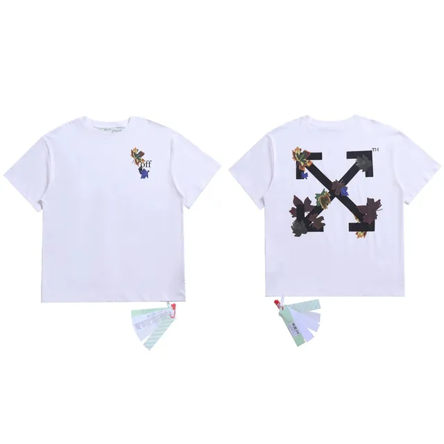 Off-White Arrow T-Shirt Leaf Print