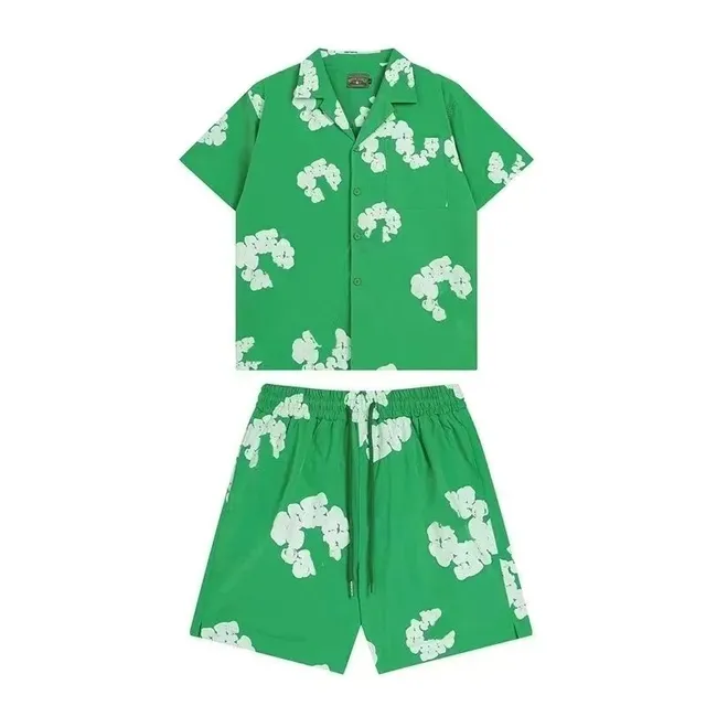 Short-Sleeve Shirt and Shorts Set Floral Print