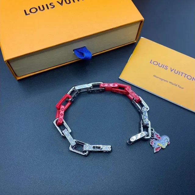 Louis Vuitton Monogram World Tour Bracelet Enamel Dragon Charm