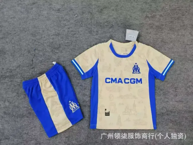 Puma Olympique de Marseille Kit Home Youth Set