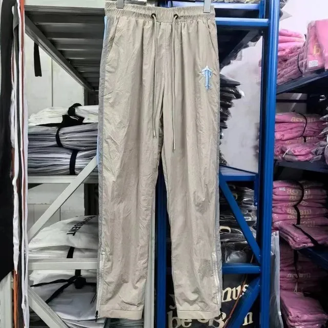 Fragment Design Track Pants Light Beige with Lightning Logo