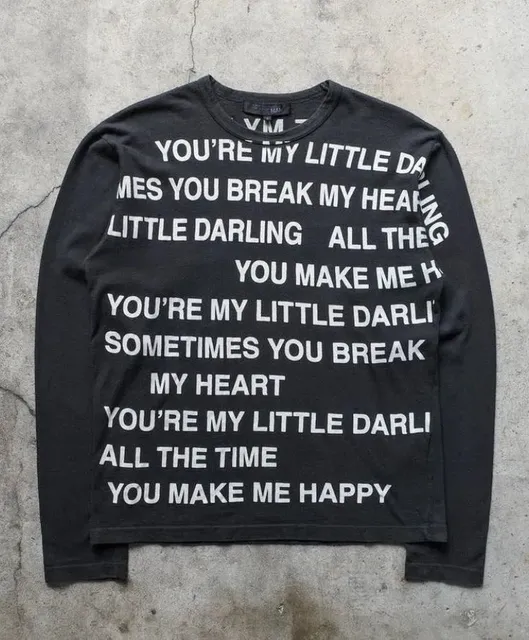 Vetements Long-Sleeve Tee You're My Little Darling Print