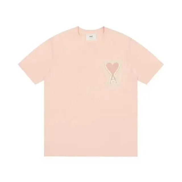 AMI Paris Heart Logo T-Shirt Embroidered Heart