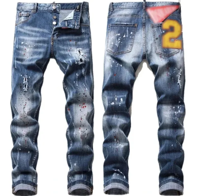 Dsquared2 Distressed Jeans Paint Splatter
