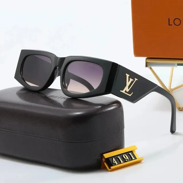 Louis Vuitton Square Sunglasses Gold Logo