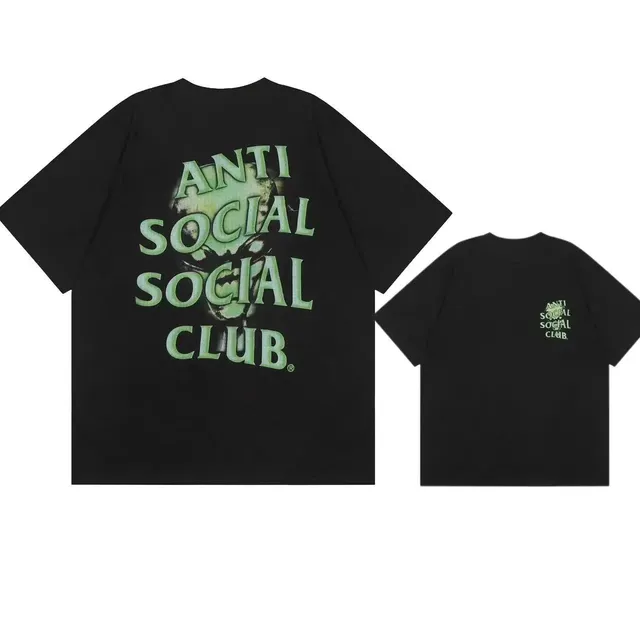 Anti Social Social Club Graphic Tee Green Logo Print
