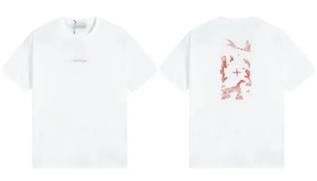 Off-White Graphic T-Shirt Red Print