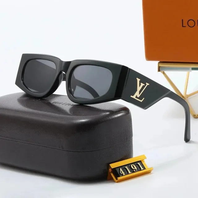 Louis Vuitton Square Sunglasses Gold Logo