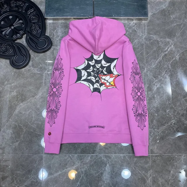 Chrome Hearts Hoodie Spiderweb Graphic