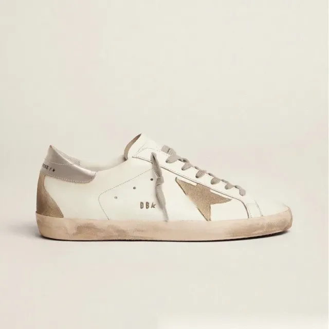 Golden Goose Superstar Distressed White with Gold Star