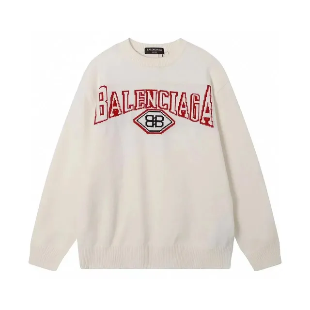 Balenciaga Knit Sweater collegiate logo