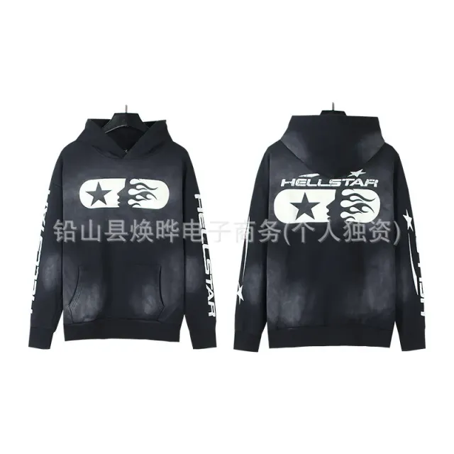 Hellstar Hooded Sweatshirt Star Flame Graphic