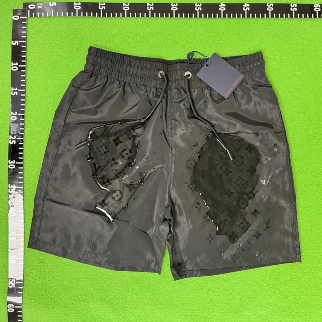 Louis Vuitton Monogram Swim Shorts Shiny Nylon with Transparent Patch