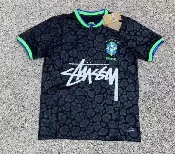 Stüssy Brazil National Team Jersey Stussy x CBF Collaboration Black