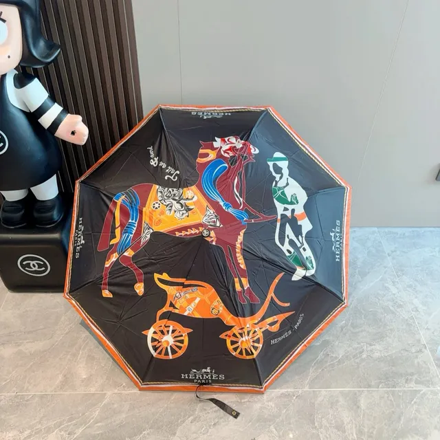 Hermès Umbrella Cavalcade Print