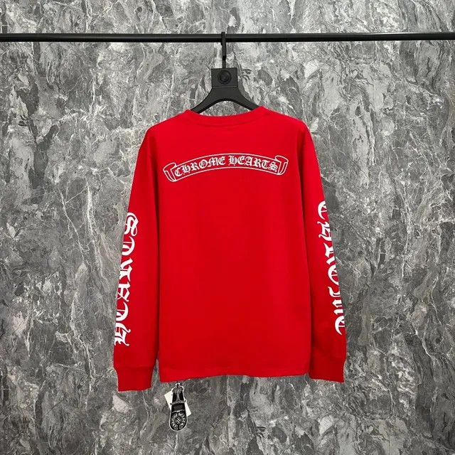 Long Sleeve Tee Chrome Hearts Logo Print