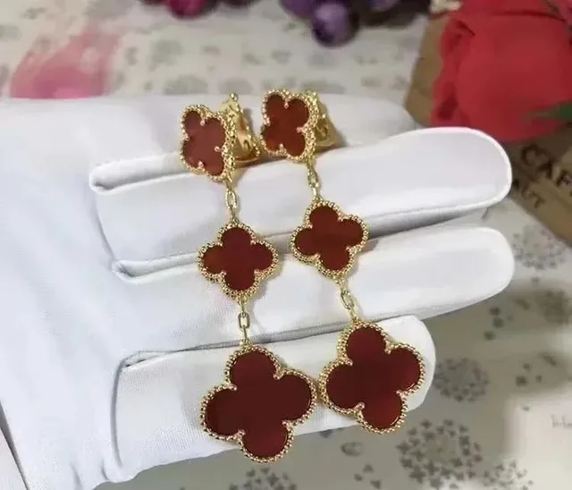 Van Cleef & Arpels Alhambra Earrings Five Motif