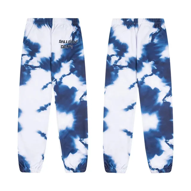 Gallery Dept. Tie-Dye Joggers Navy and White Cloud Print