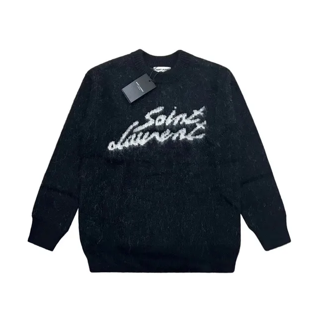Saint Laurent Knit Sweater Script Logo