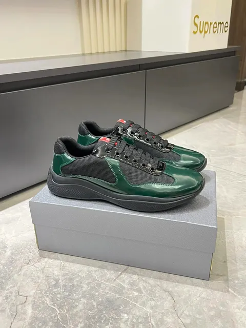 Supreme Prada Linea Rossa Sneaker Green Patent and Mesh