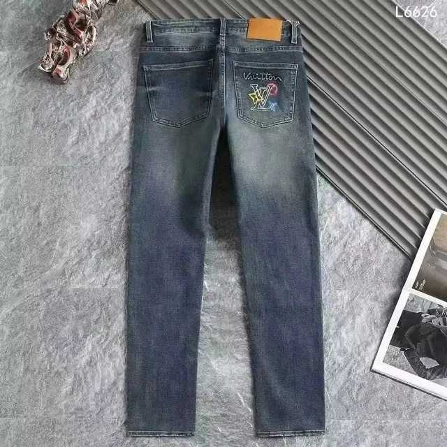Louis Vuitton Denim Jeans Embroidered Back Pocket