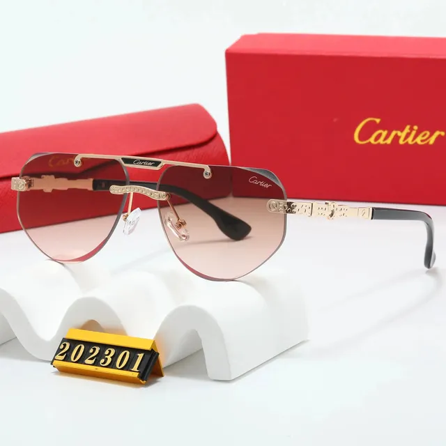 Cartier Aviator Sunglasses Gradient Lens with Gold Frame