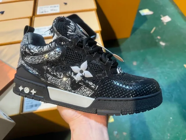 Louis Vuitton LV Trainer Crystal-Embellished