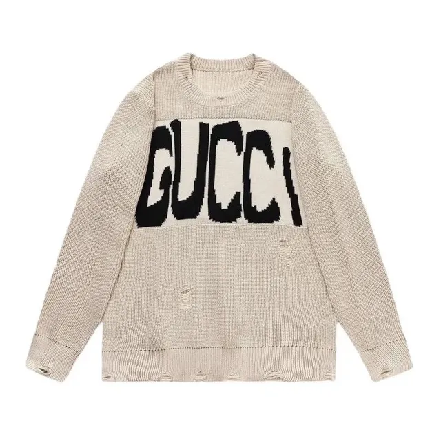 Gucci Knit Sweater Distressed Logo