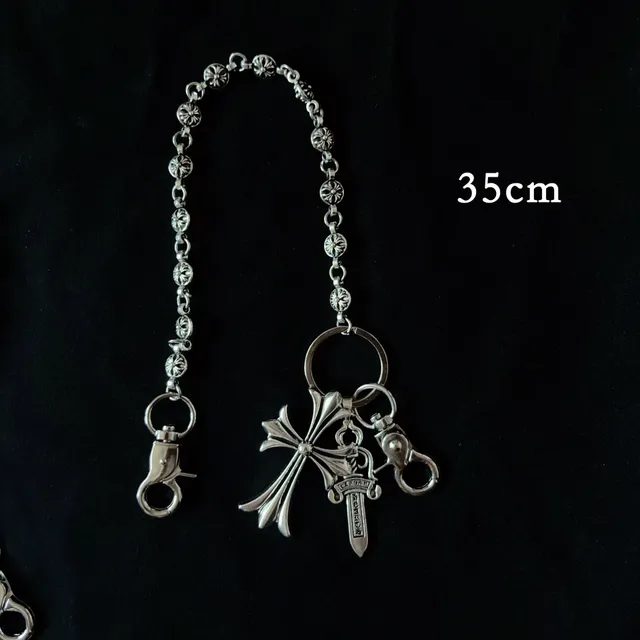 Chrome Hearts Cross Sword Keychain Silver