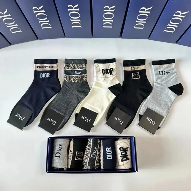 Dior Logo Socks Assorted Logo Print